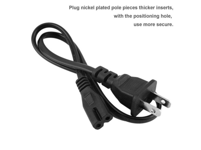 AC Power Supply Adapter Cord Cable Connectors 50cm 2-Prong 2 Power Outlet Cord For Laptop Notebook