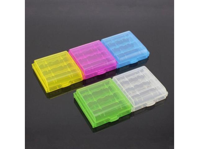 5Pcs/Pack Colorful Plastic Case Holder Storage Box Cover for 14500 AA AAA Box Container Bag Case Organizer Box Case