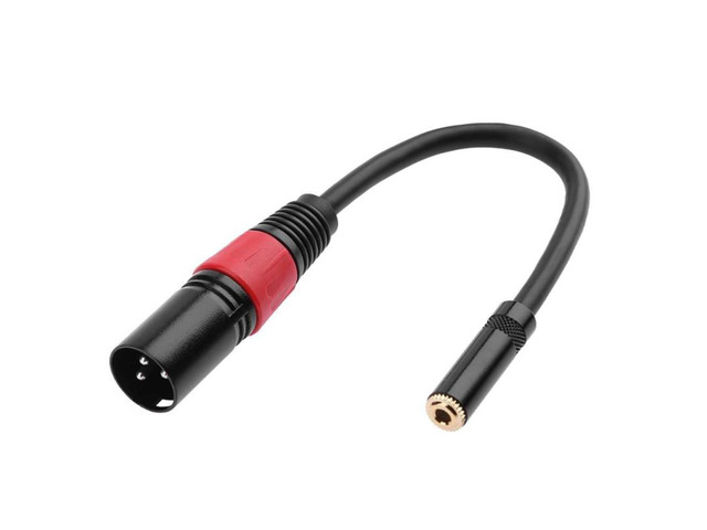 0.2m XLR 3 Pin Male Plug to 3.5mm TRS 1/8inch Female Stereo Audio Adapter Microphone Extension Cable Wire