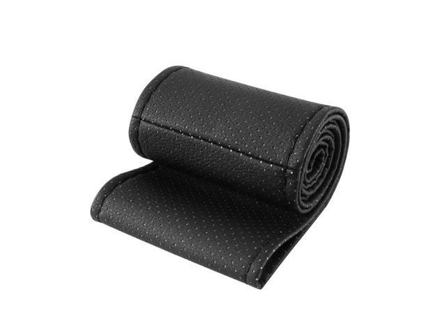 Braid on Steering Wheel Car Steering Wheel Cover Diameter 38cm Auto Car Accessories with Needles and Thread Artificial Leather