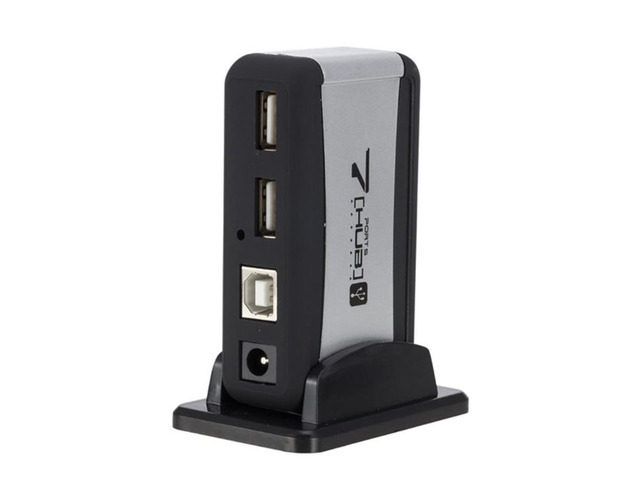 Hot 7-port USB 2.0 Hub Distributor PC Smartphone High Speed Plug Socket Desk Power Charger Laptop Hubs Splitter Accessories
