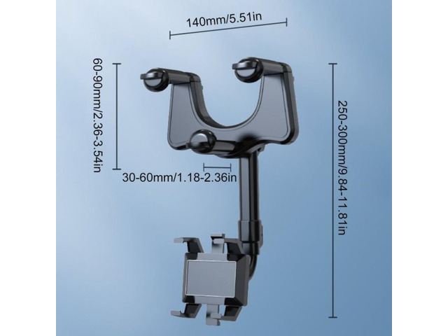 Universal Clip Rotatable and Retractable Car Phone Holder Rearview Mirror Driving Recorder Bracket GPS Mobile Phone Support
