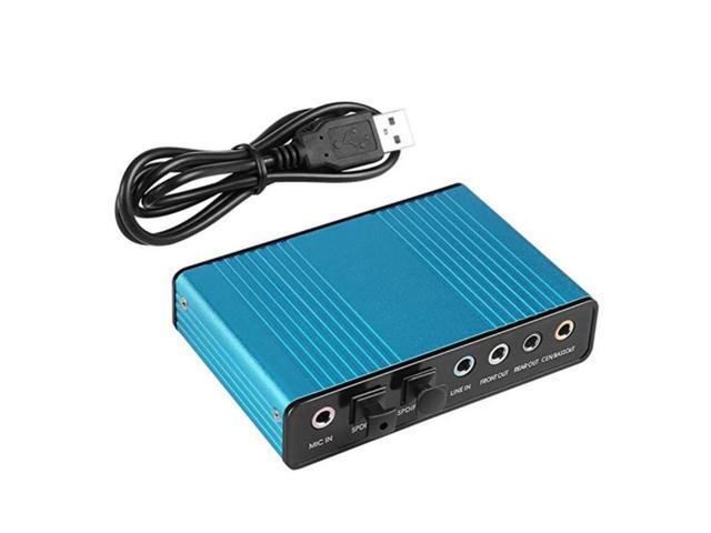 6 Channel External Sound Card 5.1/7.1 Surround Sound USB 2.0 External Optical S/PDIF Audio Adapter For PC Laptop High-fidelity