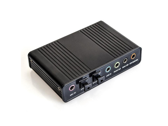 External USB Sound Card 6 Channel 5.1Surround Adapter Audio Card USB 2.0 Optical S/PDIF Sound Card Adapter for PC Laptop Desktop