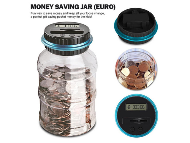 Portable Size LCD Display Electronic Digital Counting Coin Bank Money Saving Box Jar Counter Bank Box Best Gift Dropshipping