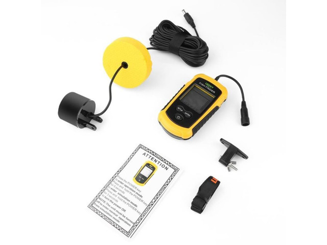 Portable Fish Finder Sonar Sounder Alarm Transducer Fishfinder 0.7-100m Fishing Echo Sounder with with English Display