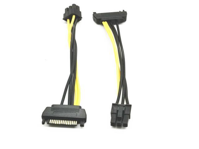 SATA Power 15P To 6P Graphics Card Reverse Power Wiring 15 Pin 6PIN Graphics Card Power Cord 15CM