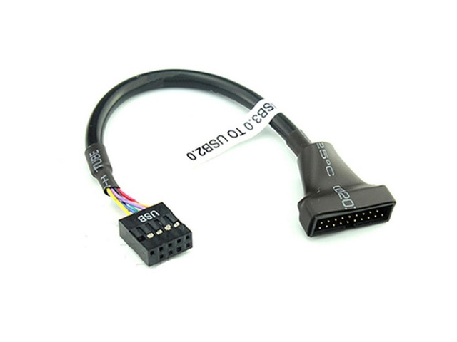 Adapter for USB 2.0 motherboard IDC 10pin/9pin female to USB 3.0 20pin/19pin mal