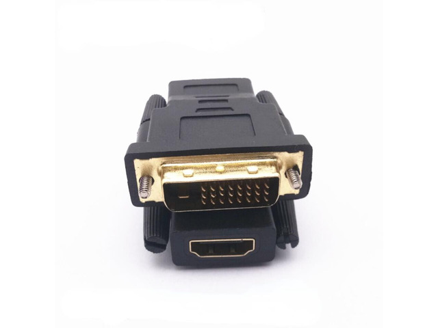 Gold-Plated DVI To Adapter Computer DVI Male 24+1 Female DVI Revolution HDMI-compatible Female Adapter