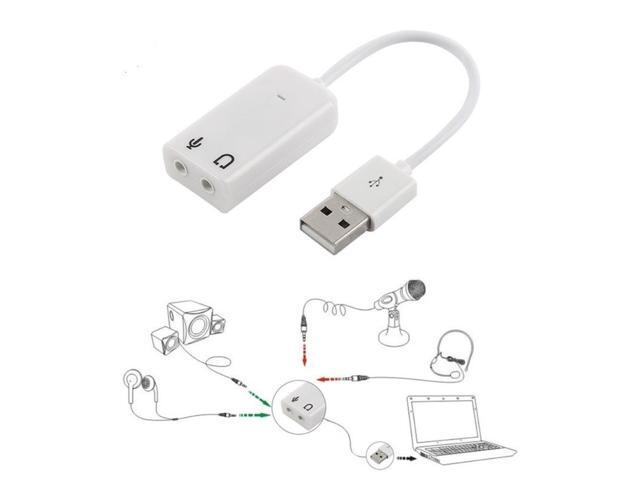 USB Sound Card Virtual 7.1 3D External USB Audio Adapter USB To Jack 3.5mm Earphone Micphone Sound Card for Laptop Notebook PC