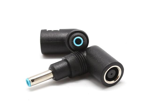 2pcs Right Angle Connector 7.4*5.0mm To 4.5*3.0mm DC Power Charger for HP Dell Blue Tips Copper Core Laptop Adapter
