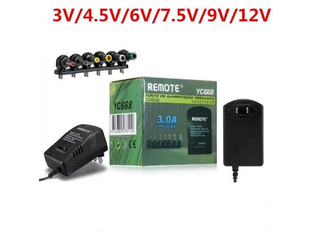 3V 4.5V 5V 6V 7.5V 9V 12V 2A 2.5A AC/DC Adapter Adjustable Power Supply Universal Adaptor Charger for LED Light Bulb Strip CCTV