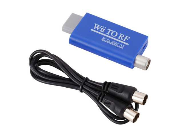 Portable Low Consumption Wii to RF TV Signal Radio Frequency Converter Adapter