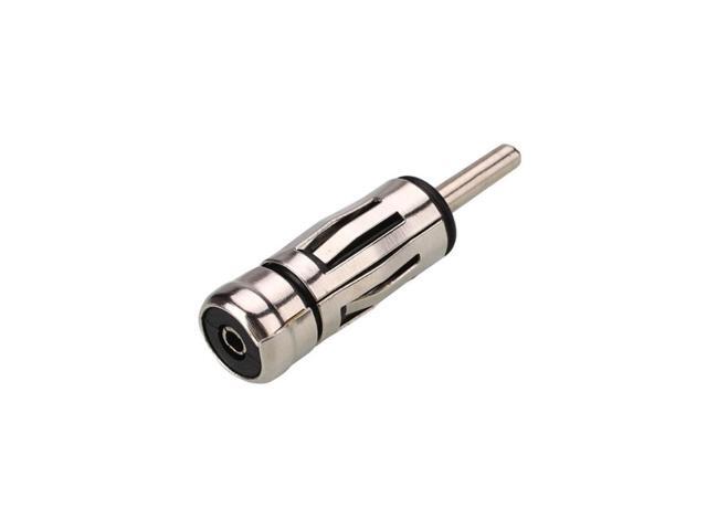 1*4cm Car Vehicles Radio Stereo ISO To Din Silver Aerial Antenna Mast Adaptor Connector Alloy Aerial Plug