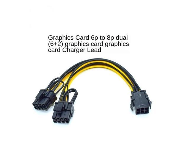 6-pin PCI Express To 2 X PCIE 8 (6+2) Pin Dual 8 Pin Motherboard Graphics Video Card PCI GPU VGA Splitter Hub Power Cable Cord