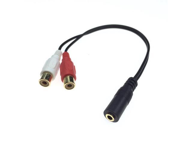 Audio Cables 3.5mm Jack Plug Fmale To 2 RCA Female Stereo Adapter RCA Cable for HDTV PC MP3 CD Player Universal