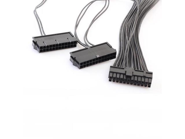 30cm 24Pin 20+4Pin Triple PSU -ATX Power Supply Adapter Cable 18AWG Wire for Mining Power Supply Synchronization Start Line