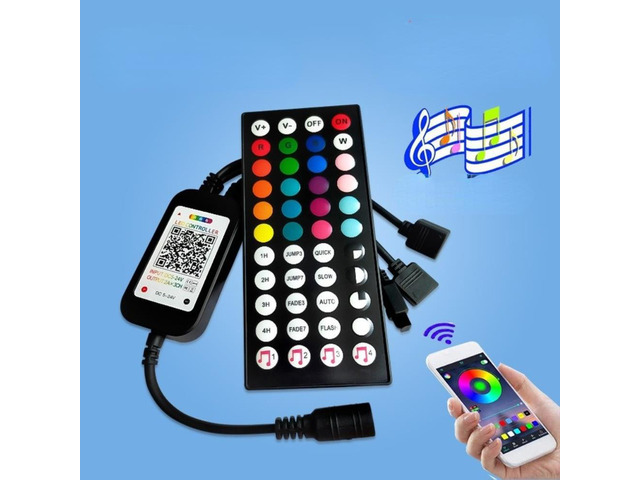 44 Key IR Remote Controller Kit, Wireless Rectifier Control Box, DC 12V 2A LED Power Supply Adapter for 2835 3528 5050 RGB LED