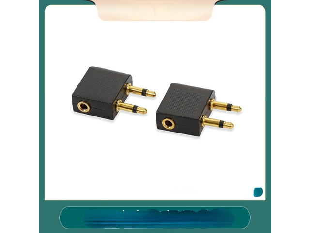 10PCS Gold Nickel Plated Air Plane 3.5mm Airplane Airline Headphone Mono Audio Cable Converter Travel Jack Plug Splitter Adapter