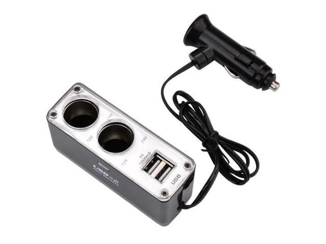 Hot Selling Car 2 Way Car Lighter Splitter Charger Power Adapter DC+USB 2 Port Plug 12V-24V Splitter Lighter Cigarettee Lighter