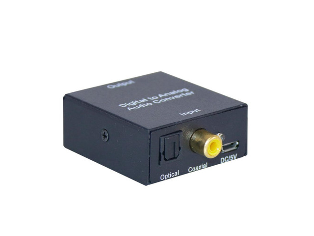2 Colors Digital Optical Coaxial Toslink Signal To Analog Audio Converter Adapter RCA Digital To Analog Audio Converter Adapter