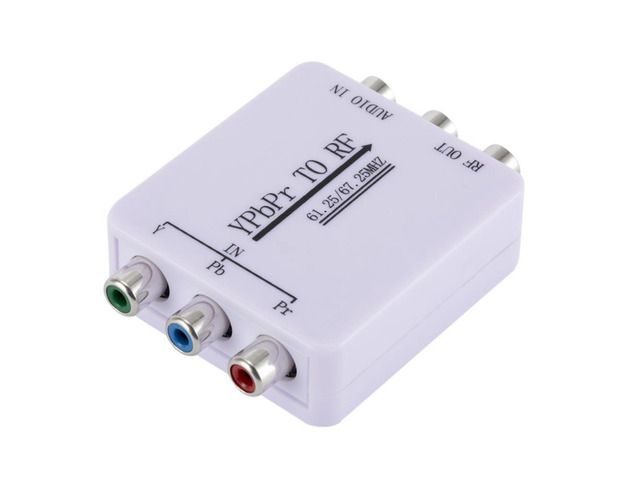 Ypbpr Audio Signal to RF Converter Decoder Radio Frequency Single Wire Transmission Analog Audio Cable Easy to set up/White