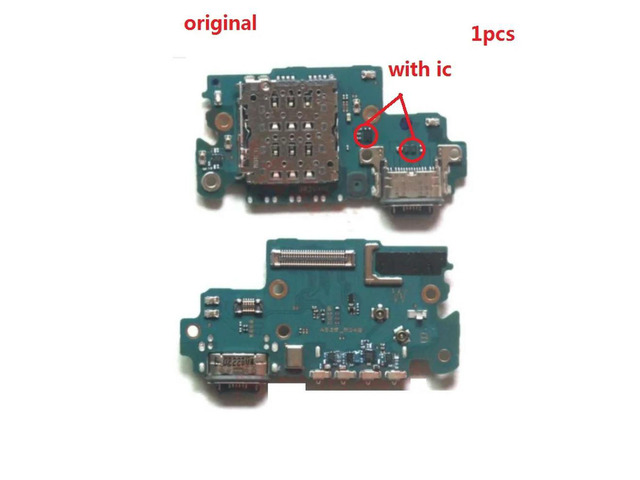 10Pcs/Lot, USB Charger Dock Connector Charging Port Microphone Flex Cable For Galaxy A53 5G A536 A536B Replacement Parts