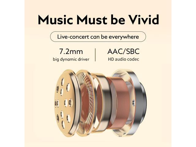 QCY T13 True Wireless Earbuds Bluetooth V5.1 with 4-Mic & ENC Noise Cancellation, 5 mins Fast Charge, USB C, Touch Control, Auto Pause, 30H.