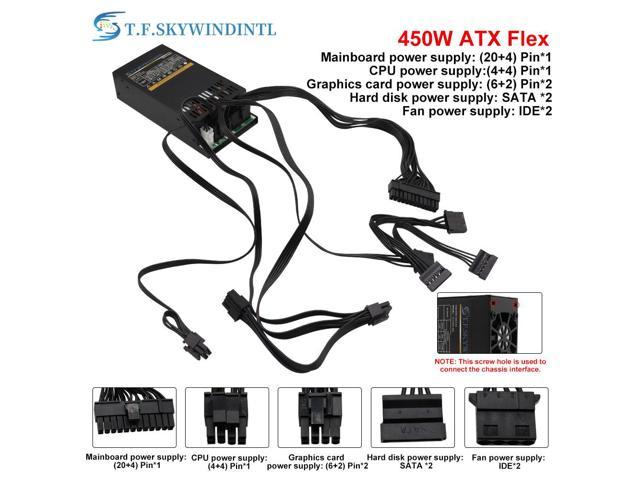 450W Modular Power Supply Small 1U Computer PSU Flex ATX 450Watt for ITX PC Active PFC For POS AIO 110V 220V Flex K39 +5v