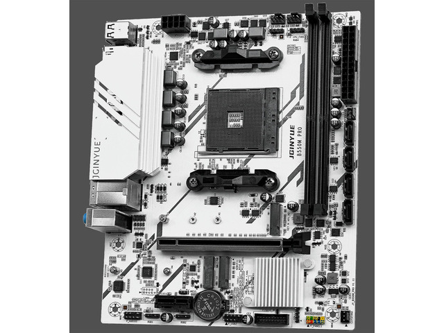 JGINYUE B550M Pro Motherboard AMD Ryzen 4000 Series,WiFi ProSeries, AM4, DDR4 64GB, PCIe 3.0, SATA 6Gb/s, M.2, USB 3.2 Gen 2, HDMI/DP, mATX