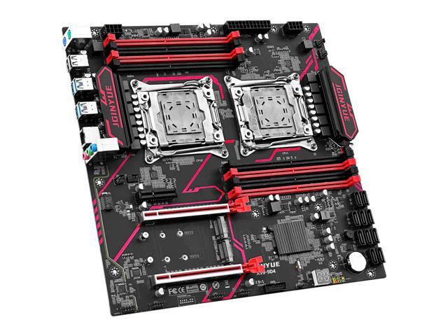 JGINYUE X99-9D4 Motherboard Dual CPU LGA 2011-3 Supports Xeon E5 V3 V4 DDR4 Memory 256G 2666MHz Eight Channels M.2 Dual X99 Chipset