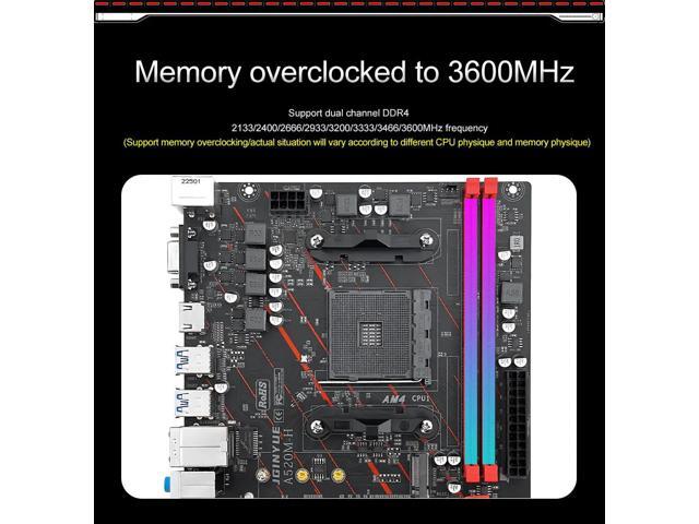 JGINYUE B520M-H AM4 Motherboard AMD Processor Dual-channel DDR4 Memory M.2 NVME (Supports Ryen 4000 5000 CPU)