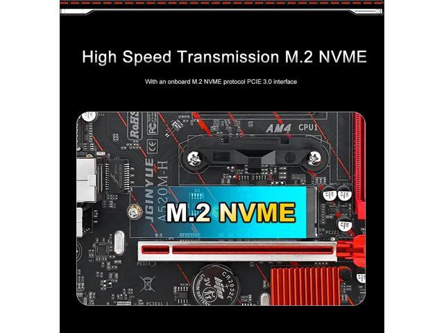 JGINYUE B520M-H AM4 Motherboard AMD Processor Dual-channel DDR4 Memory M.2 NVME (Supports Ryen 4000 5000 CPU)