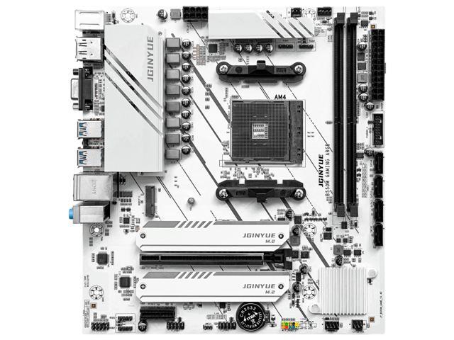 JGINYUE B550M GAMING ARGB AMD Motherboard DDR4, AM4 Socket, M.2 NVMe, WiFi, 10-Phase Po Supports Ryzen R5 4000/5000 Series Processors M-ATX