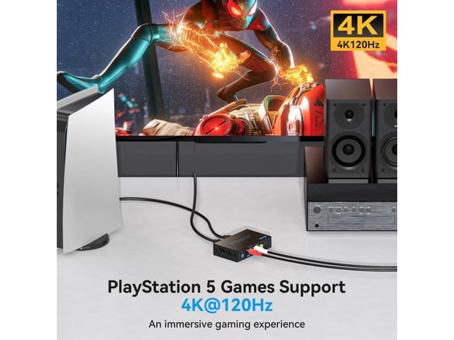 BUCIER 8K HDMI 2.1 Audio Extractor 4K120Hz to Optical 3.5mm AUX Adapter Splitter Converter Supports HDCP Digital DTS 5.1 PCM for PS4 PS5 Xbox