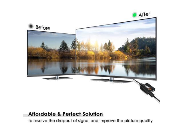 BUCIER 4K2K 1080P 3D HDMI Booster, HDMI 2.0 Signal Amplifier Repeater Boost Up to 200ft Transmission Distance 18Gbps Bandwidth for HDTV,PS4, Oculus...
