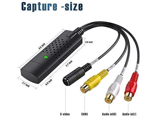 KEHIPI USB Video Capture,Video Capture Card,RCA to USB Video Converter,VHS Mini DV VCR Hi8 DVD to Digital Converter for PC TV, MAC Windows Vista...