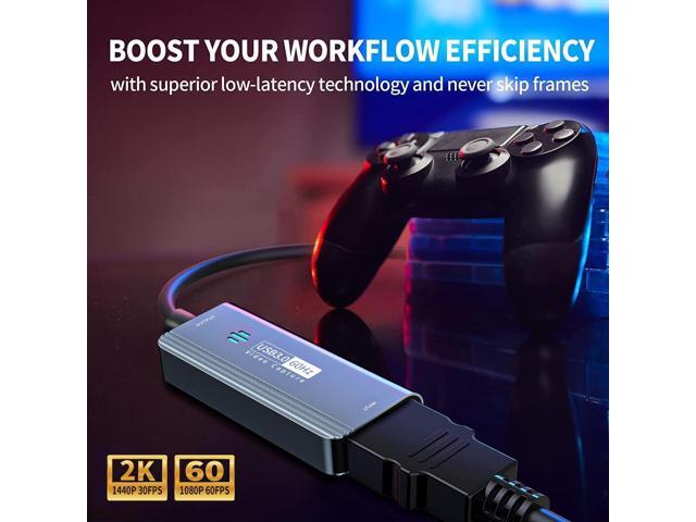 KEHIPI Video Capture Card, HDMI to USB C 3.0 Capture Card, 1080P 60FPS Video Capture Device, for Streaming, Teaching,Gaming, Video conferencing or...