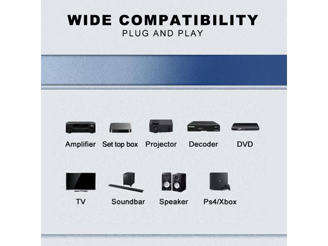 3 Port Toslink Splitter with Optical Cable (1 in 3 Out) Premium Quality Digital Optical Audio Splitter Aluminum Alloy SPDIF Toslink Fiber Audio...