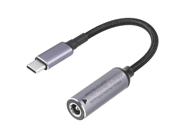 PD 100W Laptop Charger Adapter With DC 6.3mm x 3.0mm Female Input to USB Type C Male Power Charging Cable DC6330 - PD Automatic Identification Chip...
