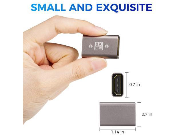 BUCIER 8K HDMI Coupler 2 Pack, HDMI 2.1 Female to Female Connector HDMI Extension Adapter, Supports 4K@120Hz,8K@60Hz, 2K, Compatible with HDTV,...