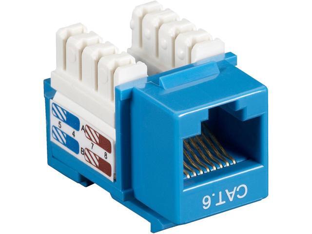 CAT6 Value Line Keystone Jack, Blue, 25-Pack