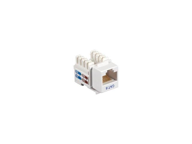 CAT6 Value Line Keystone Jack, White, 10-Pack
