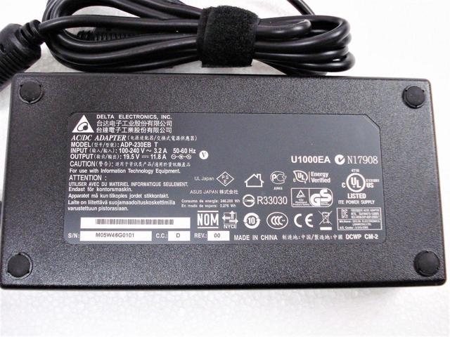 New Delta 230W Smart Cord/Charger MSI WT72 6QN-245US,ADP-230EB T Laptop