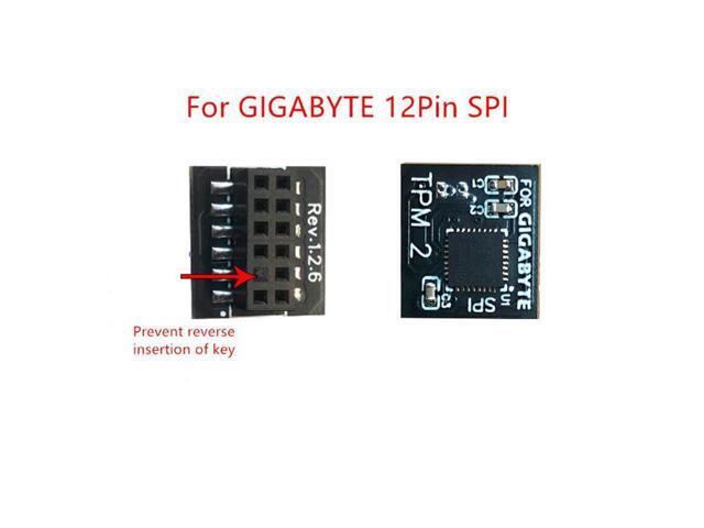 Easy to Install TPM 2.0 Security module supports version 2.0 WIN11 system upgrade for Gigabyte 12PIN SPI