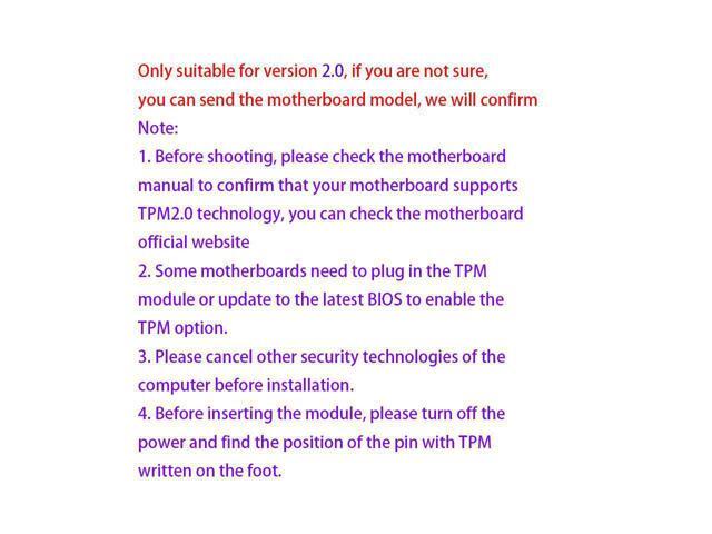 1Piece 20 Pin TPM 2.0 Module for ASUS TPM-L R2.0 Compatible Windows 11