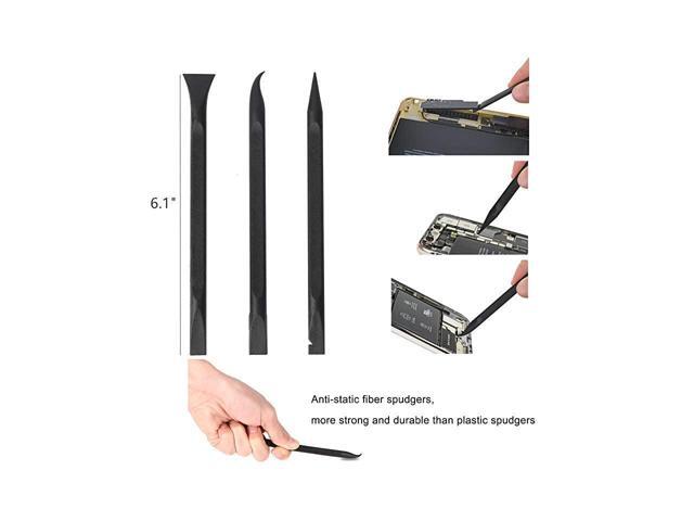 Professional Electronics Opening Pry Tool Repair Kit with Metal Spudger NonAbrasive Carbon Fiber Nylon Spudgers and AntiStatic Tweezers for...