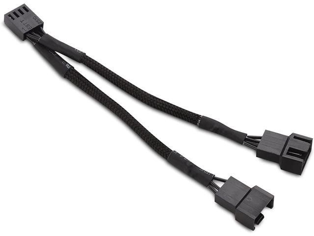 2-Pack 2 Way 4 Pin PWM Fan Splitter Cable - 4 Inches