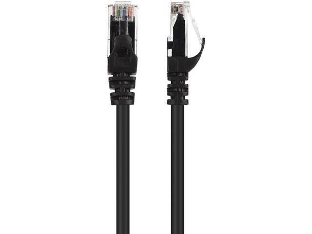 CAT6 Ethernet Cable LAN Network RJ45 Internet Patch Cord 10Pack Black 1ft Bare Copper