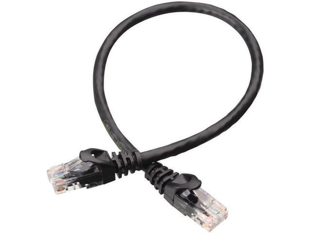 CAT6 Ethernet Cable LAN Network RJ45 Internet Patch Cord 10Pack Black 1ft Bare Copper